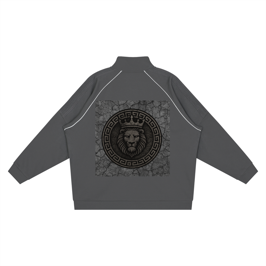 Reflection Striped Raglan Sleeve  Jacket