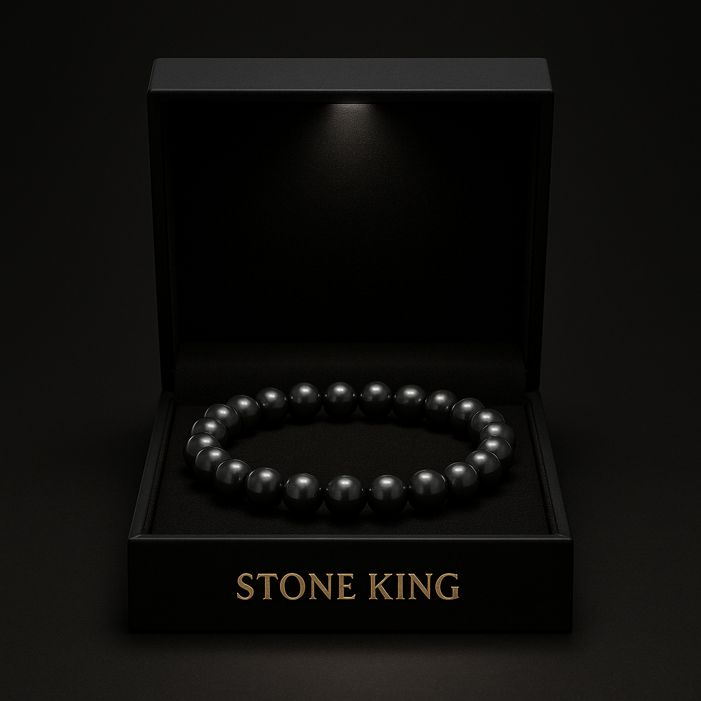 Round Stone Hematite Bracelet