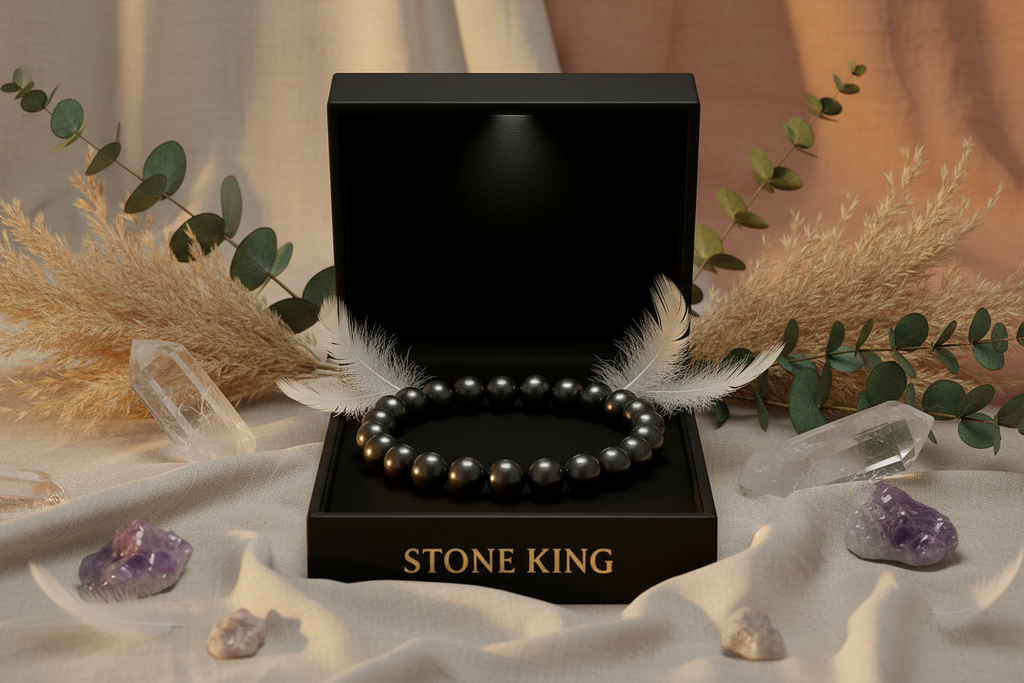 Round Stone Hematite Bracelet