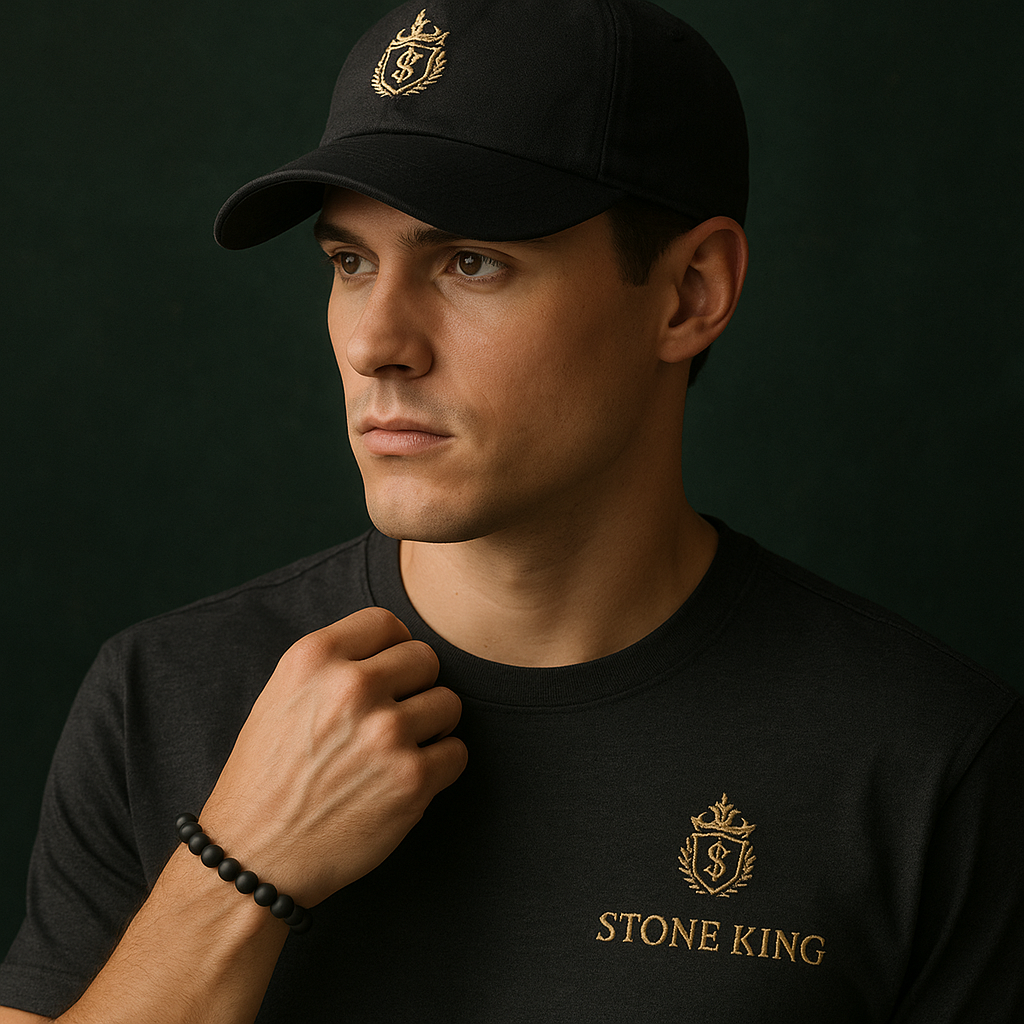 Round Stone Matte Black Onyx