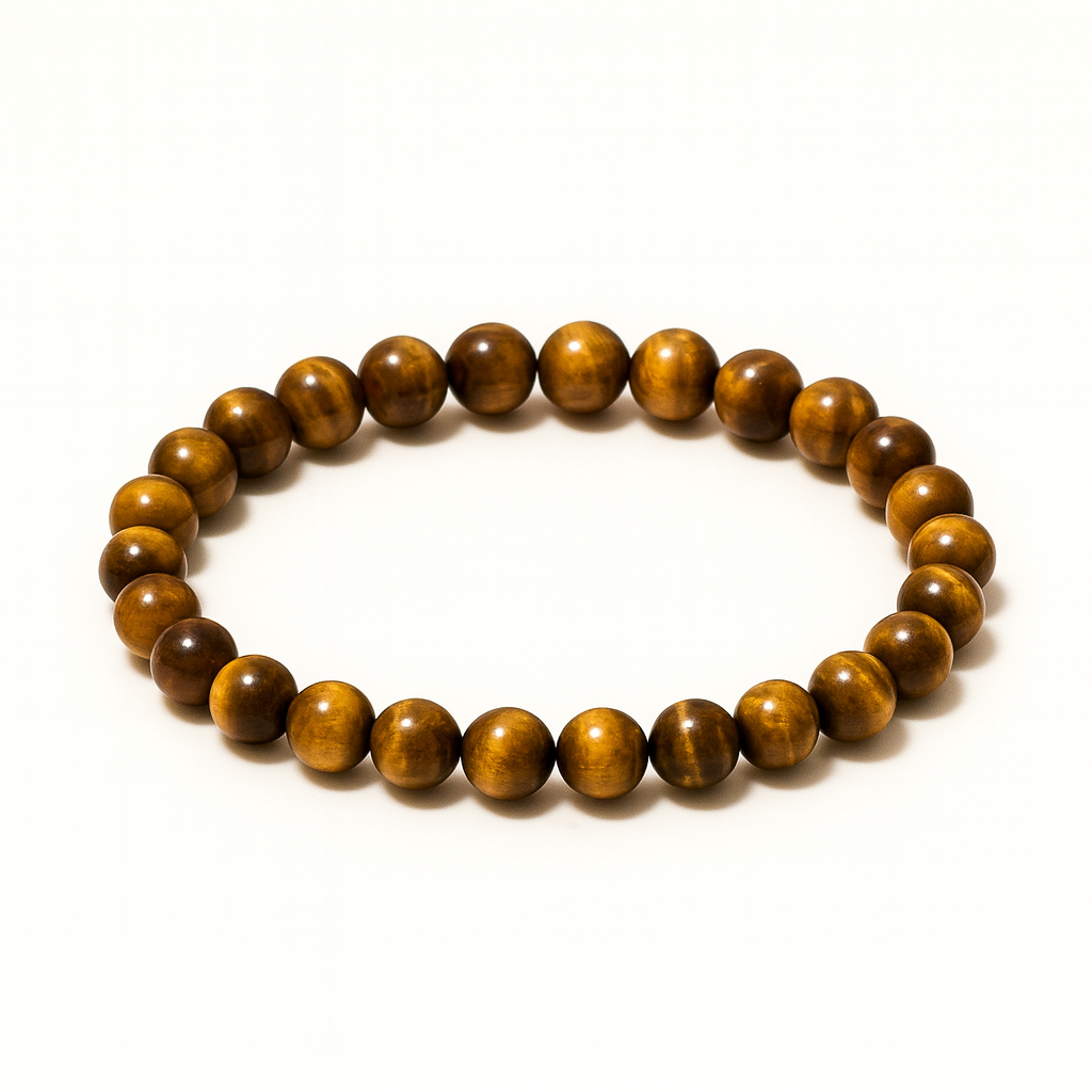 Round Stone Tiger's Eye Stone Bracelet