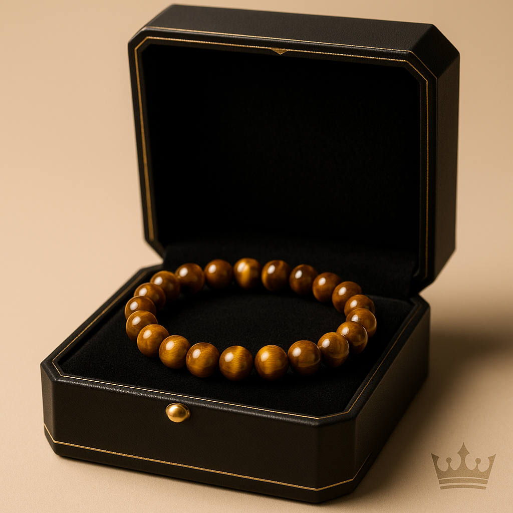 Round Stone Tiger's Eye Stone Bracelet