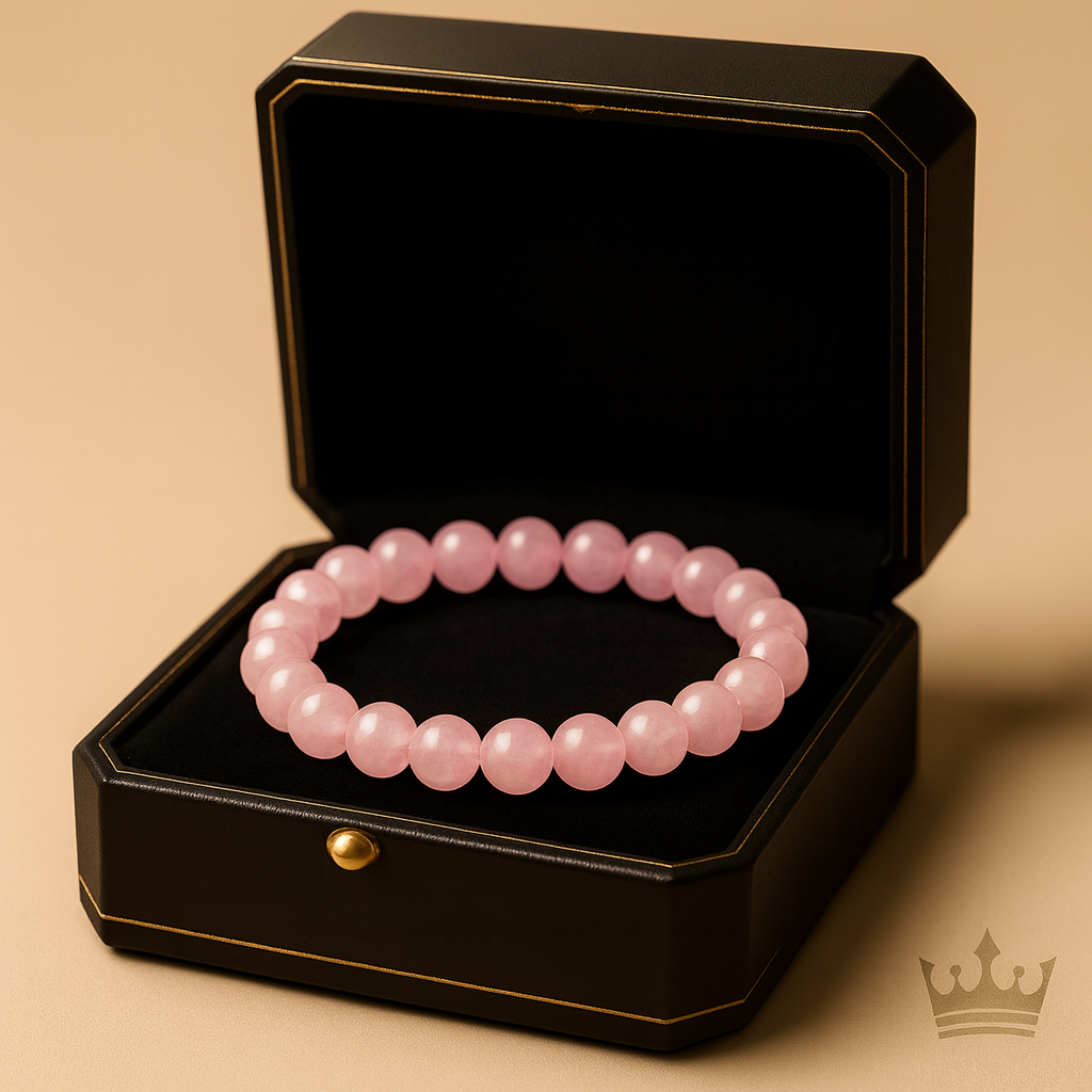 Round Stone Rose Quartz Bracelet