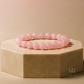 Round Stone Rose Quartz Bracelet
