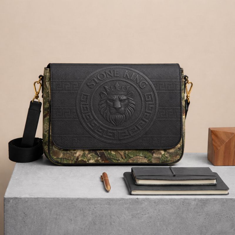 Stone King Black and Jade Stone Daily Crossbody Bag