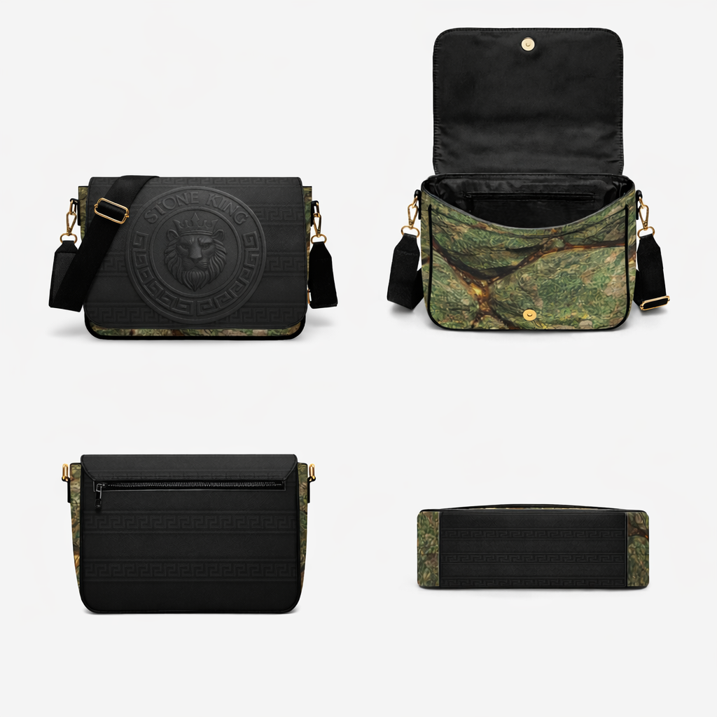 Stone King Black and Jade Stone Daily Crossbody Bag