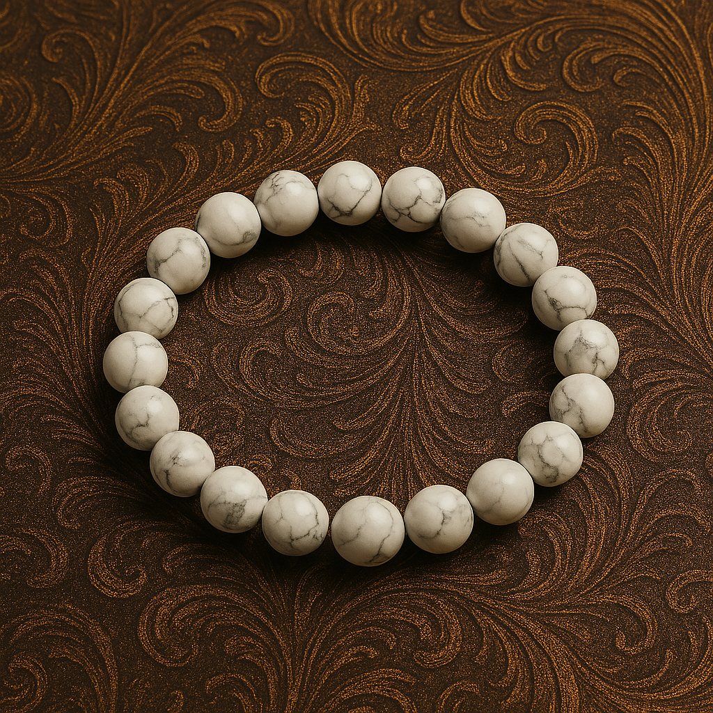 Round Stone White Howlite Bracelet