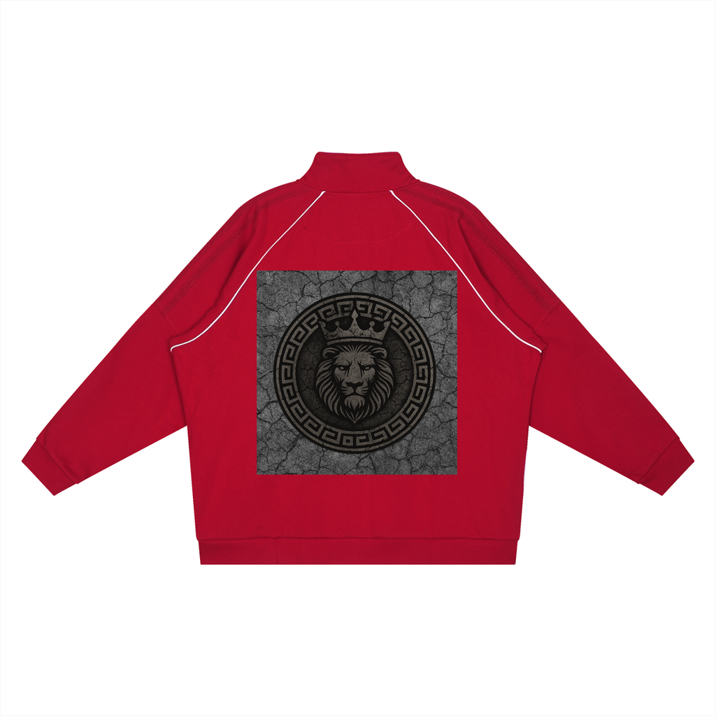 Reflection Striped Raglan Sleeve  Jacket