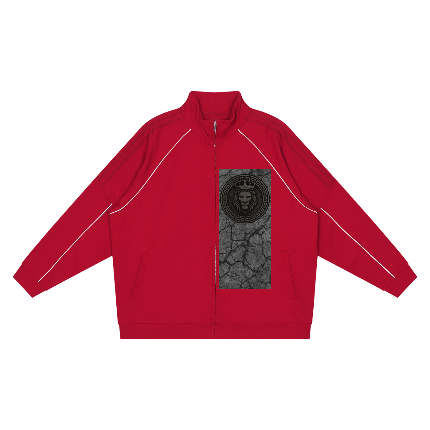 Reflection Striped Raglan Sleeve  Jacket