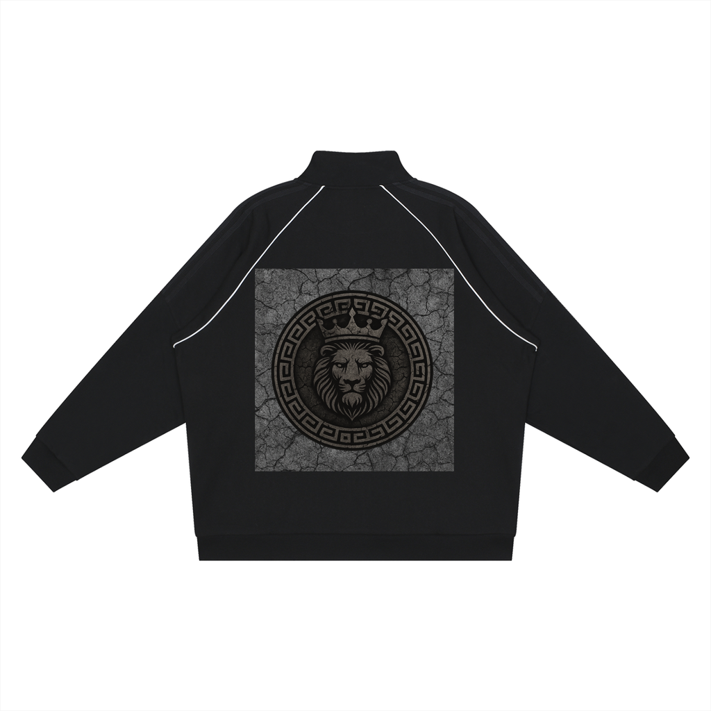 Reflection Striped Raglan Sleeve  Jacket